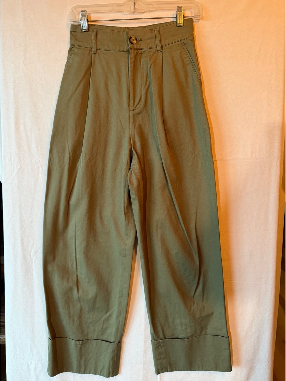 Club Monaco Olive Green Wide Leg Pants Size 0